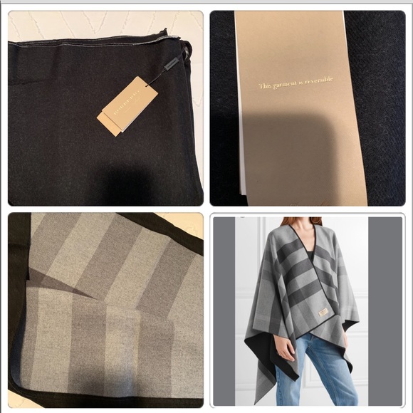 New๐Burberry merino check cape - Picture 7 of 8